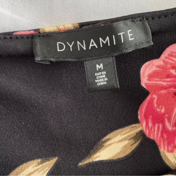 DYNAMITE Black Floral Double Layer Tank Top Size M - Picture 8 of 9